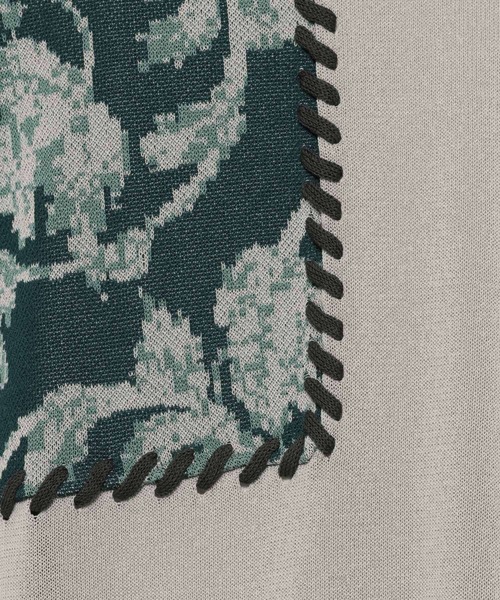 HARE（ハレ）の「パッチワークガラニットプルオーバー(HARE)（ニット/セーター・メンズ・ブラック/トップグレー・FREE）」の9枚目の写真