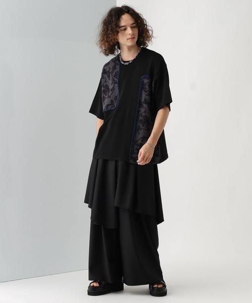 HARE（ハレ）の「パッチワークガラニットプルオーバー(HARE)（ニット/セーター・メンズ・ブラック/トップグレー・FREE）」の10枚目の写真