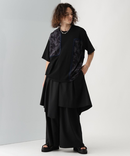 HARE（ハレ）の「パッチワークガラニットプルオーバー(HARE)（ニット/セーター・メンズ・ブラック/トップグレー・FREE）」の11枚目の写真