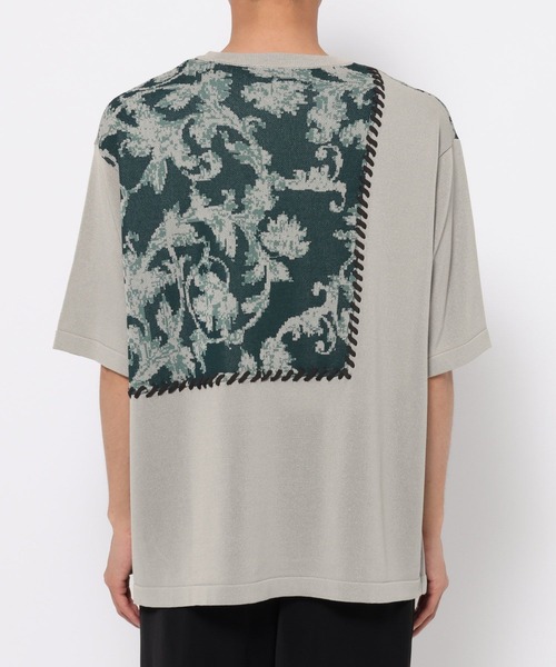 HARE（ハレ）の「パッチワークガラニットプルオーバー(HARE)（ニット/セーター・メンズ・ブラック/トップグレー・FREE）」の3枚目の写真