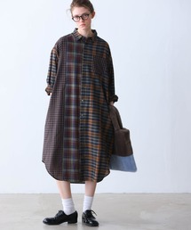 Kelen（ケレン）の「「KELEN / ケレン」切替デザインシャツドレス（ワンピース）」