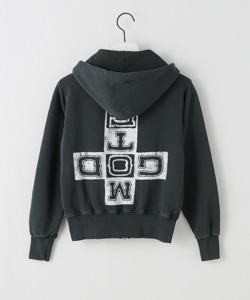 ARIES（アリーズ）の「ARIES / アリーズ FADED GOD TOWN ZIP THROUGH HOODIE（パーカー・レディース・ブラック・FREE）」の2枚目の写真