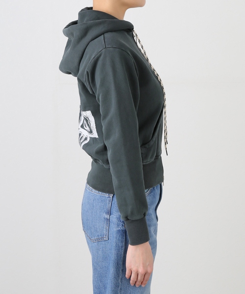 ARIES（アリーズ）の「ARIES / アリーズ FADED GOD TOWN ZIP THROUGH HOODIE（パーカー・レディース・ブラック・FREE）」の15枚目の写真