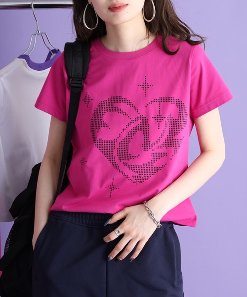 [THE8着用]◆ノルディ◆Sparkling T-shirt◆半袖 T シャツ◆ セール】スパーキング ハート 半袖 Tシャツ（Tシャツ/カットソー
