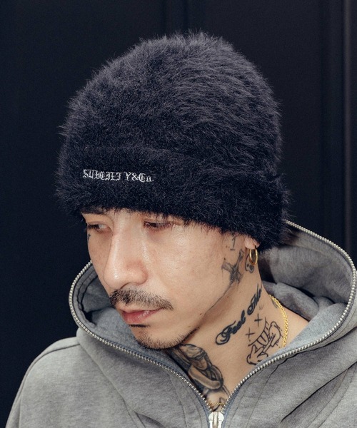 Subciety（サブサエティ）の「Shaggy beanie（ニットキャップ/ビーニー・メンズ・ベージュ/ブラック系その他/ブラック・FREE）」の2枚目の写真