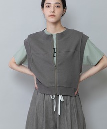 Munich（ミューニック）の「ルーズ裏毛ジップアップショートジレ（ベスト）」