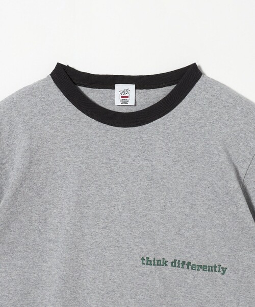 新品未使用　ROKU プリントtシャツ 6 ROKUレトロスポーツ Tシャツ プリントT グレー 美品 ユニ