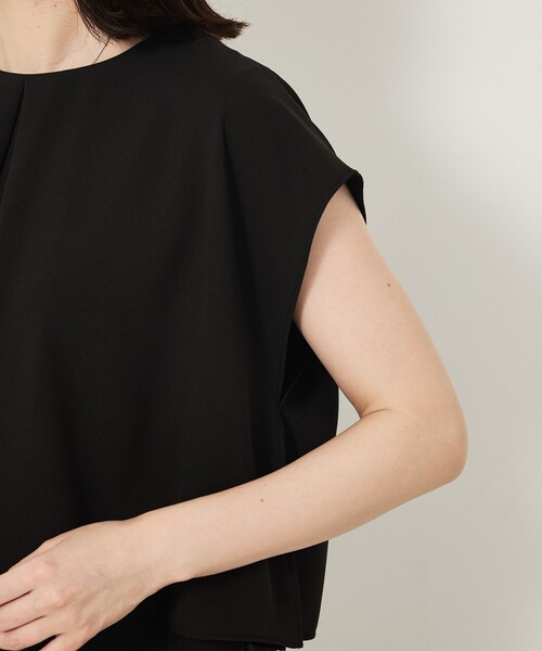 abahouse mavie（アバハウスマヴィ）の「【エニデイカセット・サマー】ジョーゼットタックフレアーブラウス（シャツ/ブラウス・レディース・ブラック/ダークネイビー/ホワイト・38/36）」の8枚目の写真