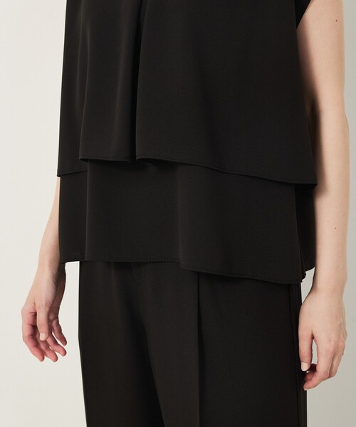 abahouse mavie（アバハウスマヴィ）の「【エニデイカセット・サマー】ジョーゼットタックフレアーブラウス（シャツ/ブラウス・レディース・ブラック/ダークネイビー/ホワイト・38/36）」の9枚目の写真