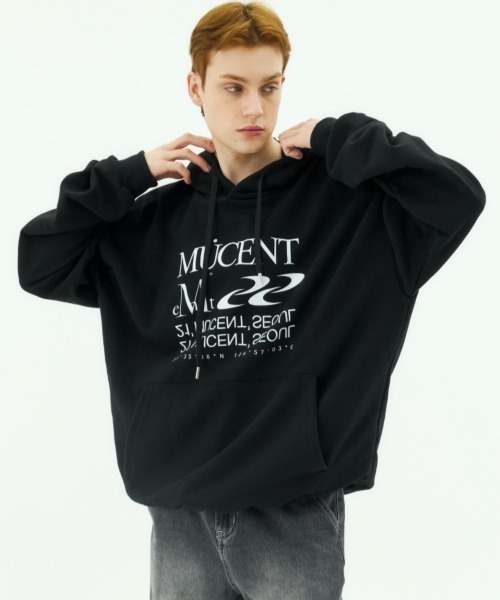 MUCENT新作✨️フルジップ 黒 パーカー ムセント早い者勝ち！ MUCENT（ムセント） パーカー 「MUCENT」ブランド直輸入正規品/MUCENT