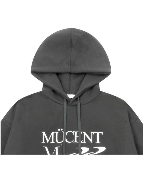 MUCENT パーカー　グレー　L セール】【MUCENT】ブランド直輸入正規品/レタリング パーカー
