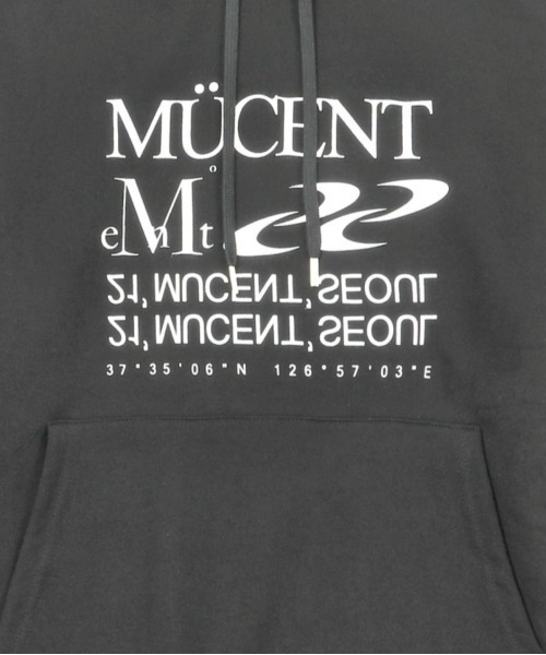 パーカー 「MUCENT」レタリング パーカー SSENTIAL LETTERING HOOD レディース セール】【MUCENT】レタリング パーカー ESSENTIAL LETTERING