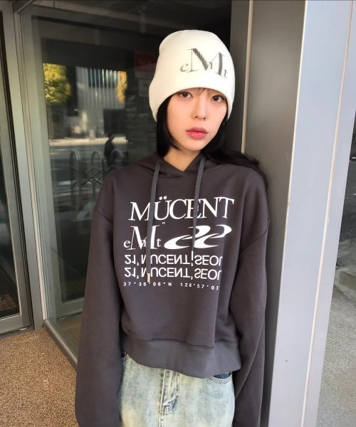 セール】【MUCENT】ブランド直輸入正規品/レタリング パーカー