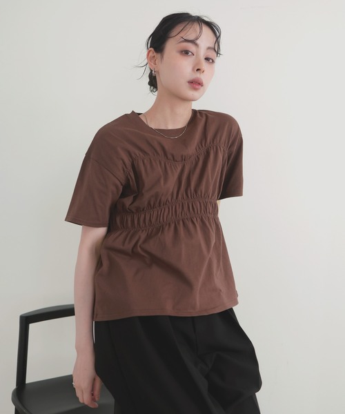 セール】シャーリングビスチェTシャツ（Tシャツ/カットソー