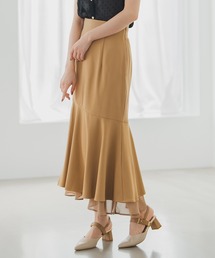 裾シアーマーメイドスカート