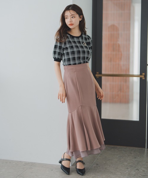 MISCH MASCH(ミッシュマッシュ)の「裾シアーマーメイドスカート(スカート・レディース・ブラック/キャメル/ピンク・S/M)」の4枚目の写真