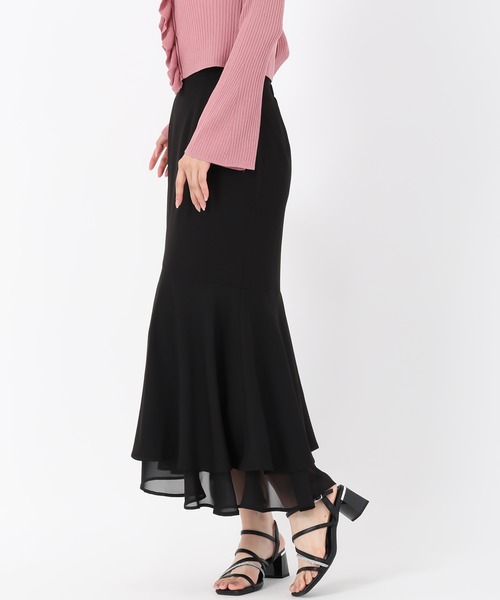 セール】2025秋冬新作 裾シアーマーメイドスカート（スカート）｜MISCH
