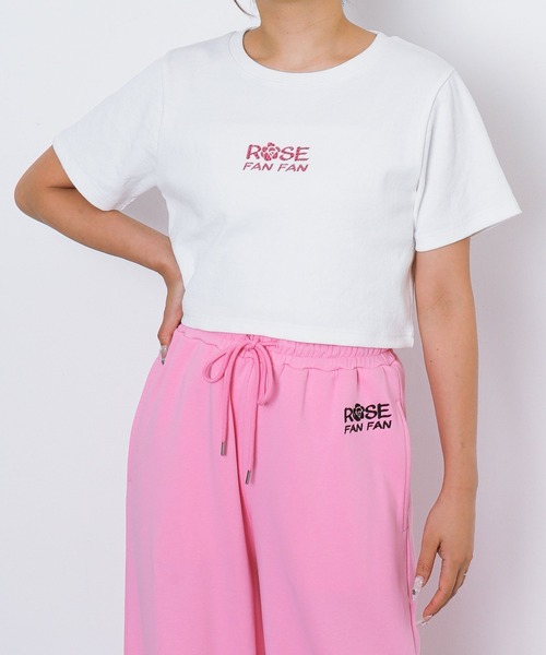 WEGO（ウィゴー）の「∴WEGO/ROSE FAN FANコラボリブT（Tシャツ/カットソー・レディース・ホワイト・FREE）」の5枚目の写真