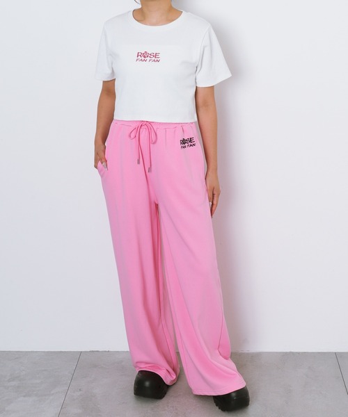 WEGO（ウィゴー）の「∴WEGO/ROSE FAN FANコラボリブT（Tシャツ/カットソー・レディース・ホワイト・FREE）」の4枚目の写真