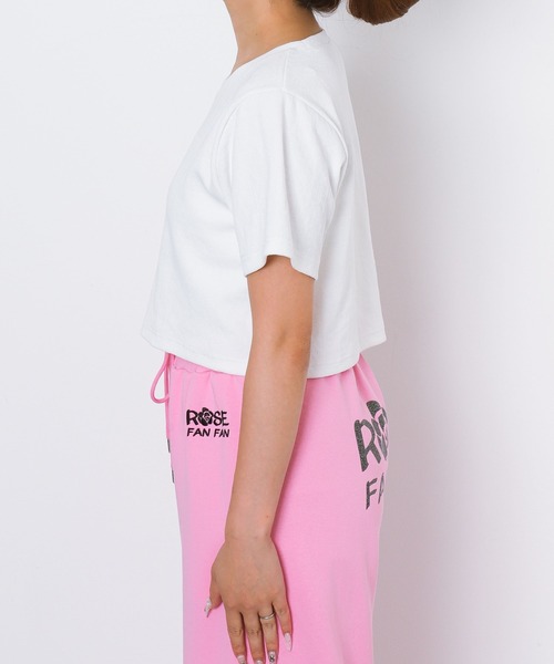 WEGO（ウィゴー）の「∴WEGO/ROSE FAN FANコラボリブT（Tシャツ/カットソー・レディース・ホワイト・FREE）」の2枚目の写真