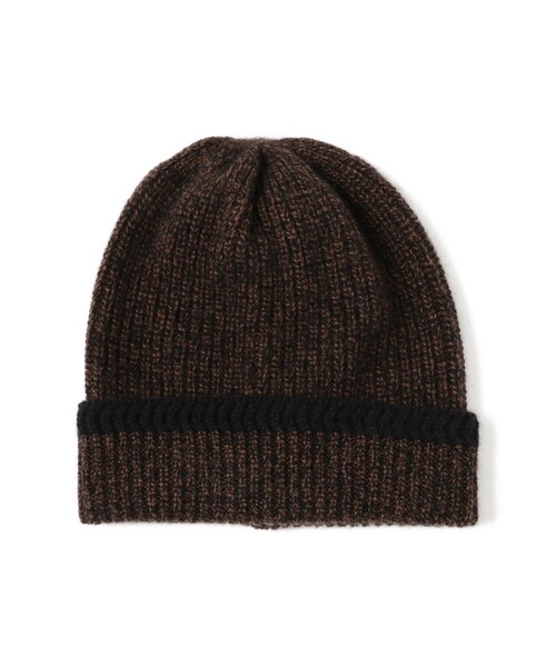 BEAMS PLUS(ビームスプラス)の「Cashmere Mil Watch Cap(ニットキャップ/ビーニー・メンズ・ダークブラウン/チャコールグレー・ONE SIZE)」の2枚目の写真