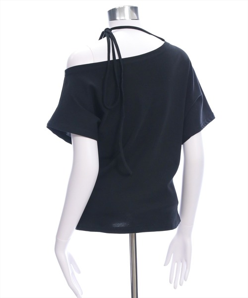 clear（クリア）の「チョーカー付きワンショルロゴTシャツ［カジュアル 韓国ファッション 半袖］（Tシャツ/カットソー・レディース・オフホワイト/イエロー/ブラック・F）」の13枚目の写真