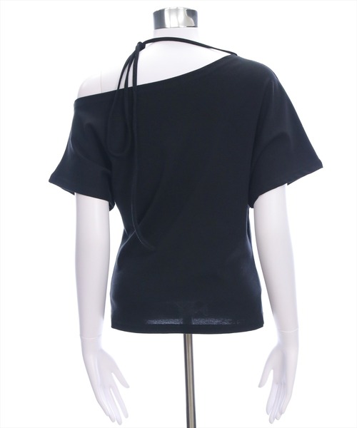 clear（クリア）の「チョーカー付きワンショルロゴTシャツ［カジュアル 韓国ファッション 半袖］（Tシャツ/カットソー・レディース・オフホワイト/イエロー/ブラック・F）」の14枚目の写真