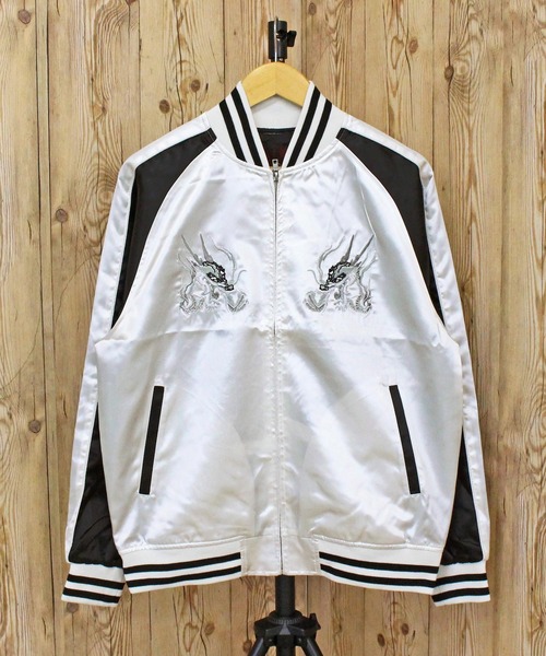 セール】スカジャン SILAER 鷹 風神雷神 白龍虎 銀龍 鯉波龍