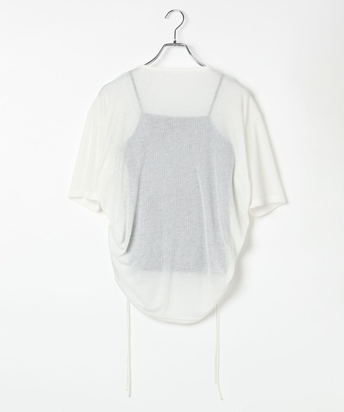 PAGEBOY（ページボーイ）の「ドロストシャーリング半袖セット（Tシャツ/カットソー・レディース・ブラック/グレー/ホワイト/ロイヤルブルー・FREE）」の12枚目の写真