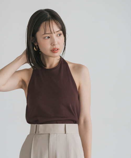 Noble（ノーブル）の「カップインホルターリブトップ（その他トップス・レディース・ブラック/ブラウン・FREE）」の20枚目の写真