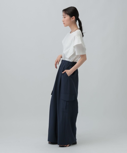 LEPSIM(レプシィム)の「イージーカーゴパンツ 523881(カーゴパンツ・レディース・ブラック/ネイビー/グレイッシュベージュ・FREE)」の14枚目の写真