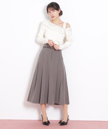 ◇ベルト付タックフレアスカート