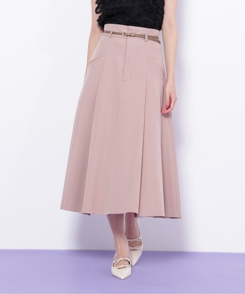 JILL by JILL STUART（ジルバイジルスチュアート）の「◇ベルト付タックフレアスカート（スカート・レディース・グレー/ブラウン/ピンク・SMALL/MEDIUM）」の8枚目の写真