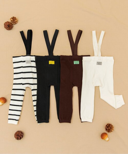 BREEZE（ブリーズ）の「【Bpop】サス付きベビーレギンス（その他ベビーウェア・キッズ・その他2/チャコール/アイボリー/ブラウン・80）」の15枚目の写真