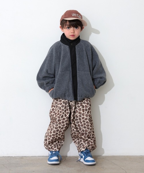 Ocean&Ground（オーシャン&グラウンド）の「ﾐﾘﾀﾘｰﾌﾘｰｽﾜｲﾄﾞZIP（ブルゾン・キッズ・オリーブ/オフホワイト/チャコール・140/130/120/110/100/90）」の7枚目の写真