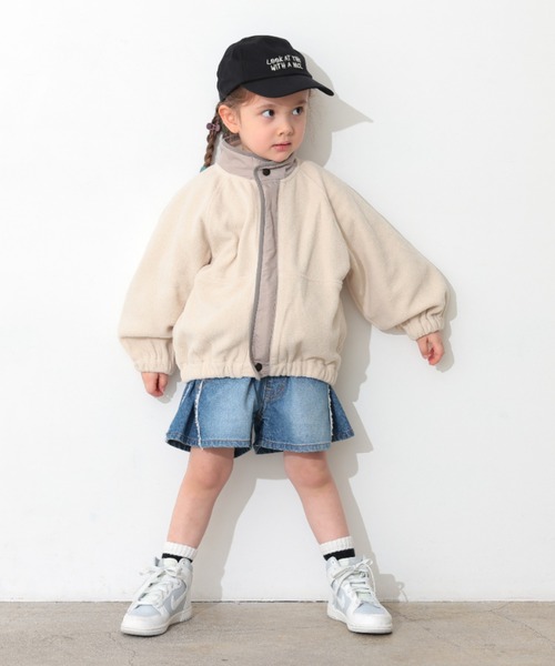 Ocean&Ground（オーシャン&グラウンド）の「ﾐﾘﾀﾘｰﾌﾘｰｽﾜｲﾄﾞZIP（ブルゾン・キッズ・オリーブ/オフホワイト/チャコール・140/130/120/110/100/90）」の12枚目の写真