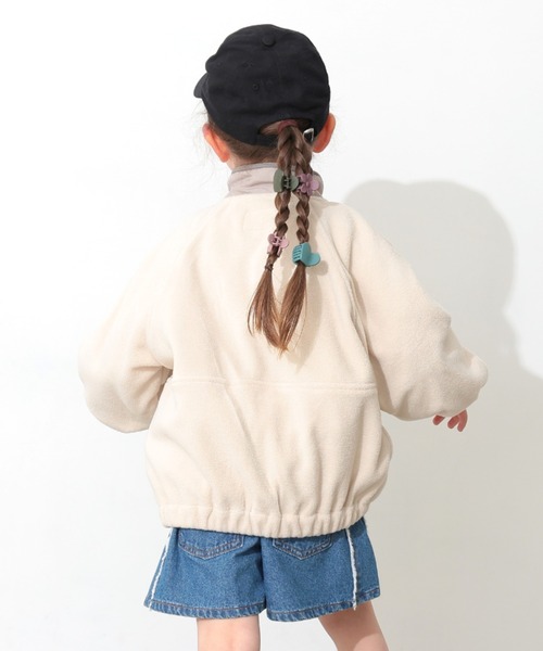 Ocean&Ground（オーシャン&グラウンド）の「ﾐﾘﾀﾘｰﾌﾘｰｽﾜｲﾄﾞZIP（ブルゾン・キッズ・オリーブ/オフホワイト/チャコール・140/130/120/110/100/90）」の11枚目の写真