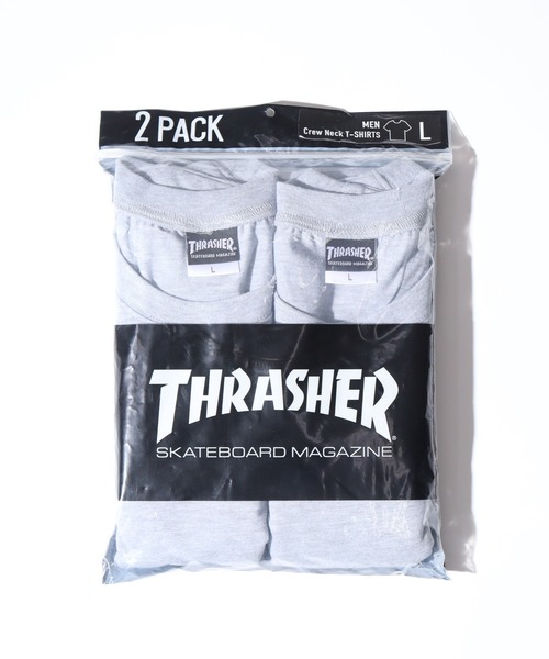 THRASHER（スラッシャー）の「THRASHER スラッシャー 2P プレーン 無地 クルーネック 半袖TEEシャツ（Tシャツ/カットソー・メンズ・グレー/ブラック/ホワイト・M/L/XL）」の15枚目の写真
