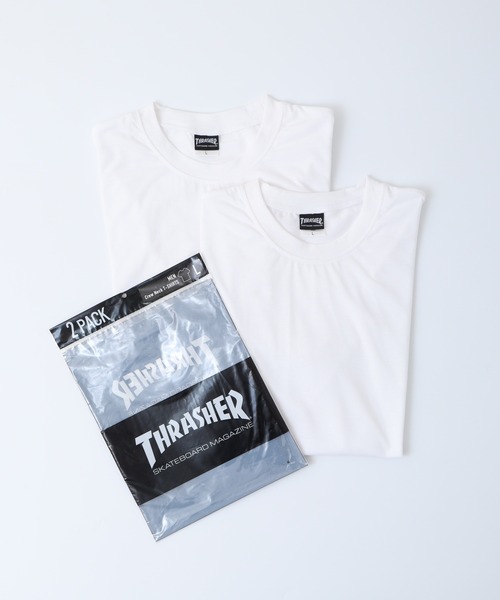 THRASHER（スラッシャー）の「THRASHER スラッシャー 2P プレーン 無地 クルーネック 半袖TEEシャツ（Tシャツ/カットソー・メンズ・グレー/ブラック/ホワイト・M/L/XL）」の5枚目の写真