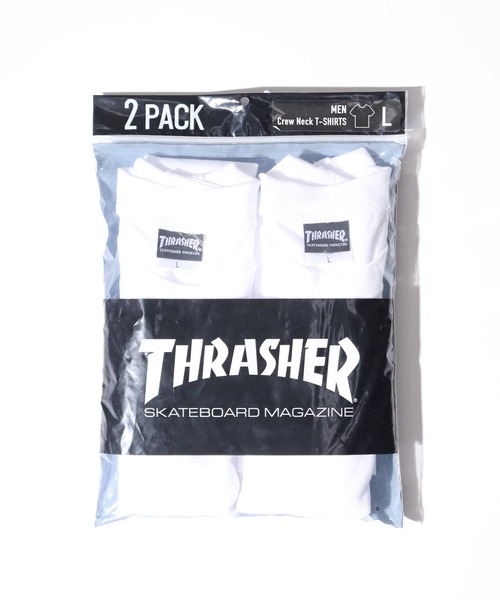 THRASHER（スラッシャー）の「THRASHER スラッシャー 2P プレーン 無地 クルーネック 半袖TEEシャツ（Tシャツ/カットソー・メンズ・グレー/ブラック/ホワイト・M/L/XL）」の6枚目の写真