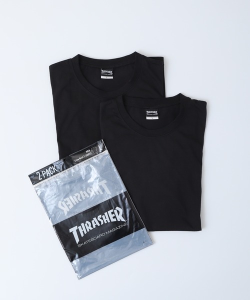 THRASHER（スラッシャー）の「THRASHER スラッシャー 2P プレーン 無地 クルーネック 半袖TEEシャツ（Tシャツ/カットソー・メンズ・グレー/ブラック/ホワイト・M/L/XL）」の8枚目の写真