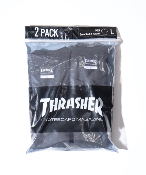 THRASHER（スラッシャー）の「THRASHER スラッシャー 2P プレーン 無地 クルーネック 半袖TEEシャツ（Tシャツ/カットソー・メンズ・グレー/ブラック/ホワイト・M/L/XL）」の9枚目の写真