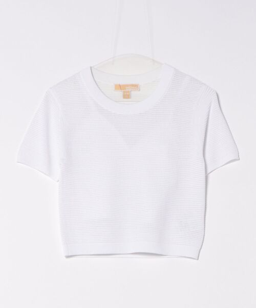 MICHAEL KORS(マイケルコース)の「クロシェ レイヤード トップス(ニット/セーター・レディース・ホワイト・XS/S/M/L/XL)」の1枚目の写真