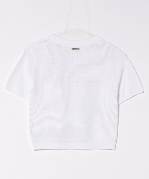 MICHAEL KORS(マイケルコース)の「クロシェ レイヤード トップス(ニット/セーター・レディース・ホワイト・XS/S/M/L/XL)」の2枚目の写真