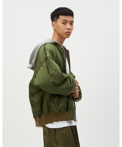 DISCOVERED(ディスカバード)の「DEVIL'S HOODIE MA-1(MA-1・メンズ・ブラック/カーキ・1/3)」の6枚目の写真