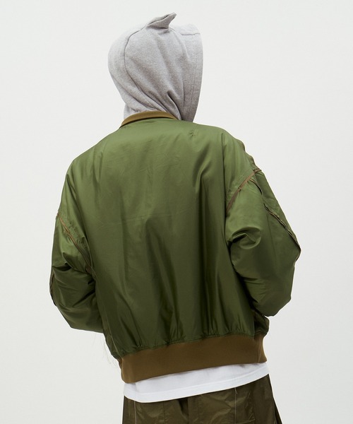 DISCOVERED(ディスカバード)の「DEVIL'S HOODIE MA-1(MA-1・メンズ・ブラック/カーキ・1/3)」の8枚目の写真