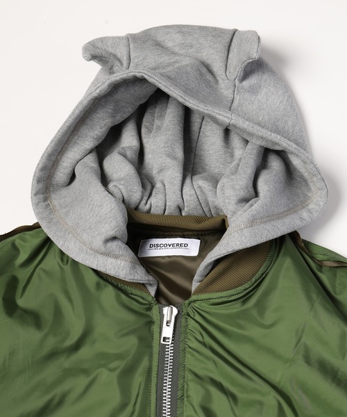 DISCOVERED(ディスカバード)の「DEVIL'S HOODIE MA-1(MA-1・メンズ・ブラック/カーキ・1/3)」の13枚目の写真