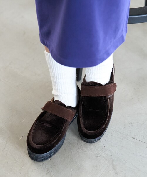 ALBEROLA アルべローラ モックシューズ Alberola/アルベローラ ベロア ベロクロモックシューズ(その他
