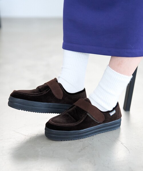 ALBEROLA アルべローラ　モックシューズ セール】Alberola/アルベローラ ベロア ベロクロモックシューズ