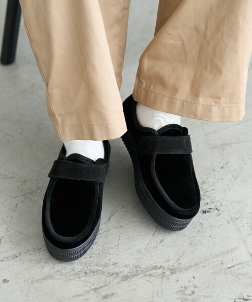 ALBEROLA アルべローラ モックシューズ Alberola/アルベローラ ベロア ベロクロモックシューズ(その他